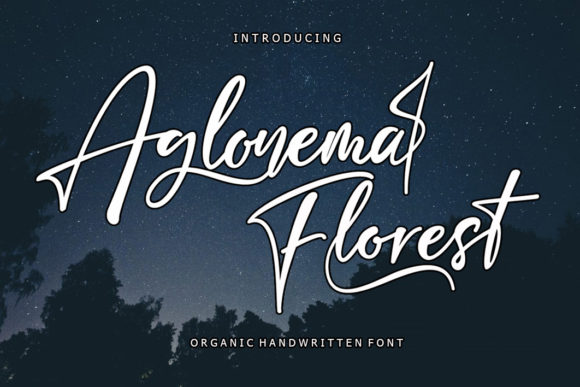 Aglonema Florest: A Versatile Handwritten Font for Creative Designers