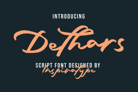 Dethars: A Handwritten Font for Elegant Designs