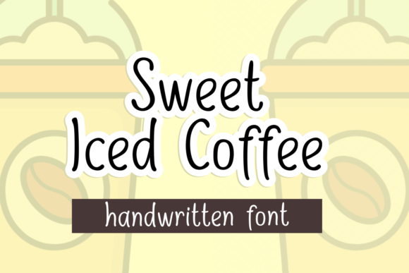 Sweet Iced Coffee: A Handwritten Touch for Every Design